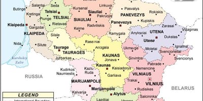 Karta Litve politička