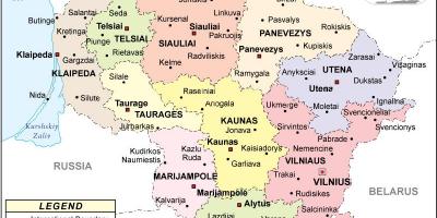 Karta Litve politička